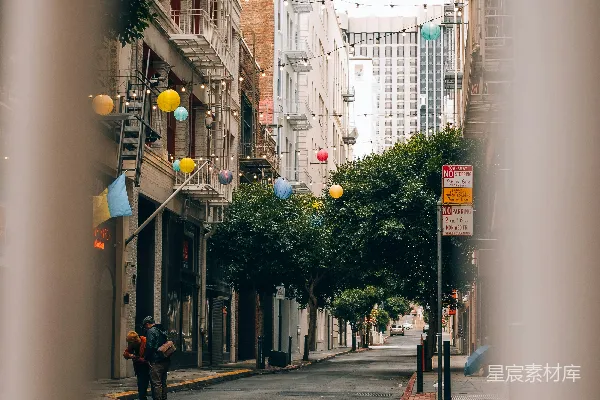 高清摄影 城市巷弄的宁静时光