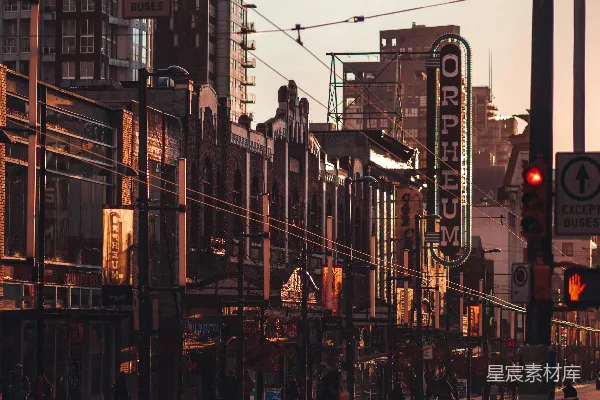 高清摄影 黄昏中的Robson街