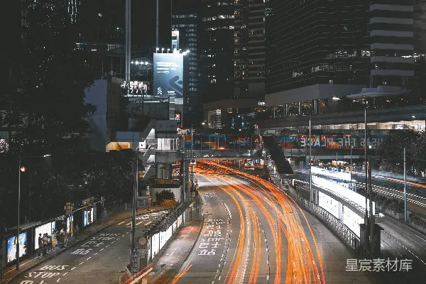 高清摄影 夜色中的都市繁华