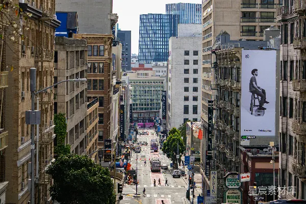高清摄影 城市街道俯瞰