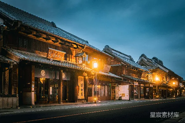 高清摄影 日本古街夜景