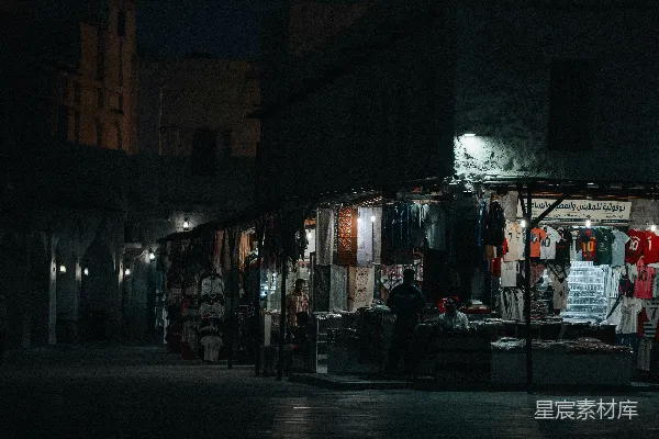 高清摄影 夜市的宁静时光