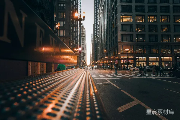高清摄影 都市夜景中的光影交错