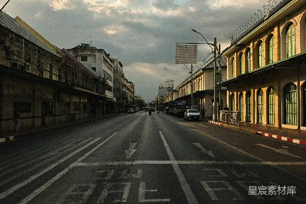 高清摄影 城市的街角黄昏