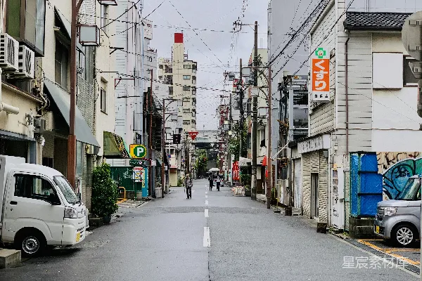 高清摄影 日本城市中的安静街道