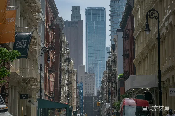 高清摄影 纽约市街景：传统与现代的交汇
