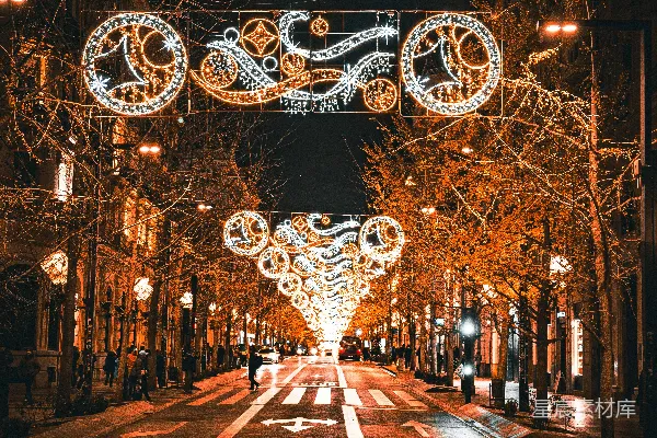 高清摄影 夜晚的城市灯光装饰