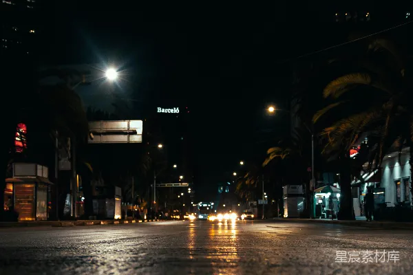 高清摄影 夜晚的城市街景