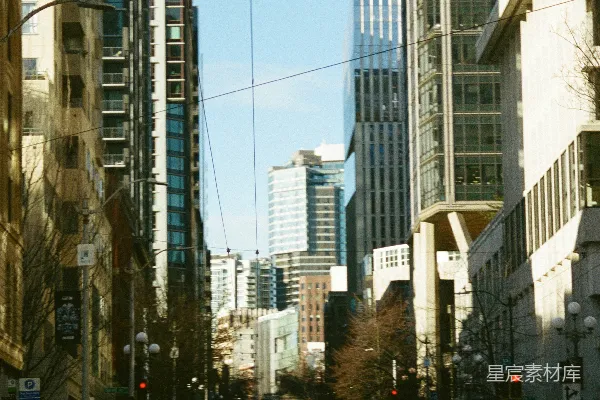 高清摄影 城市街道的清晨