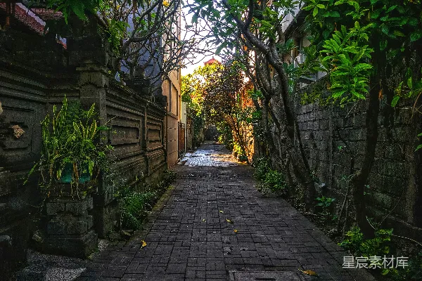 高清摄影 阳光下的小巷