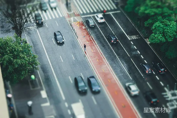 高清摄影 城市交通俯瞰图
