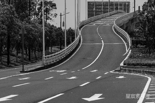高清摄影 黑白的公路与桥梁