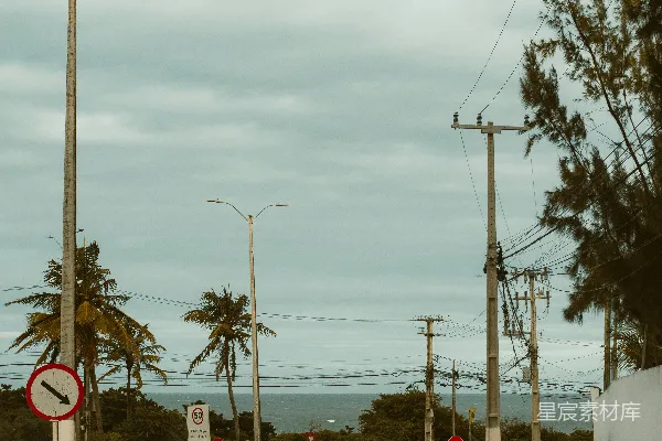 高清摄影 海边的街道