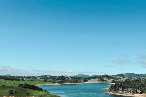 高清摄影 湖畔别墅的宁静景色