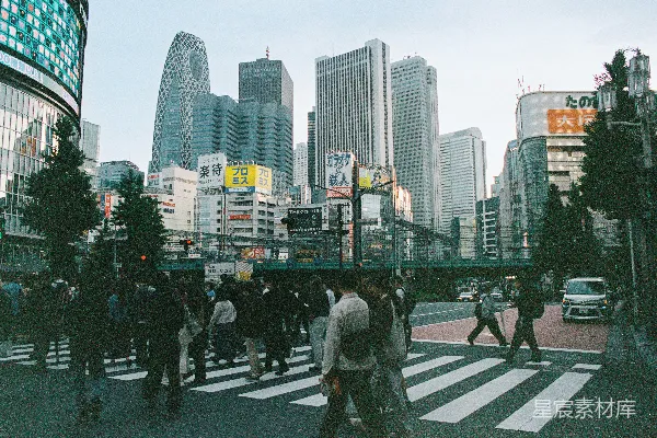 高清摄影 东京街头繁忙景象