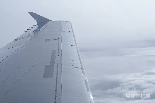 高清摄影 空中俯瞰飞机机翼