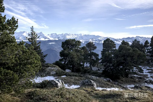 高清摄影 阿尔卑斯山的冬季风景