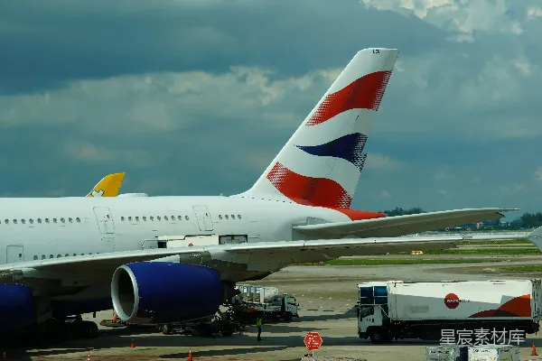 高清摄影 机场停机坪上的英国航空飞机