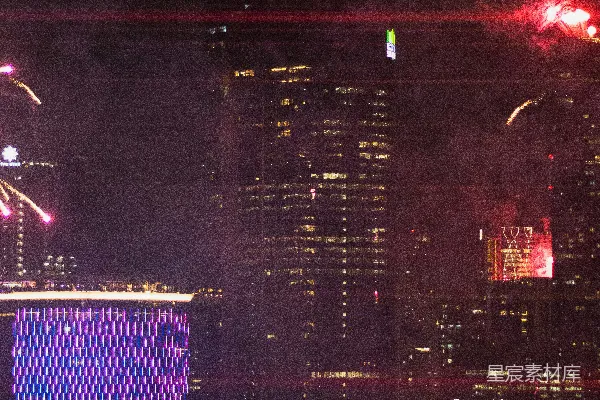 高清摄影 夜幕下的城市霓虹