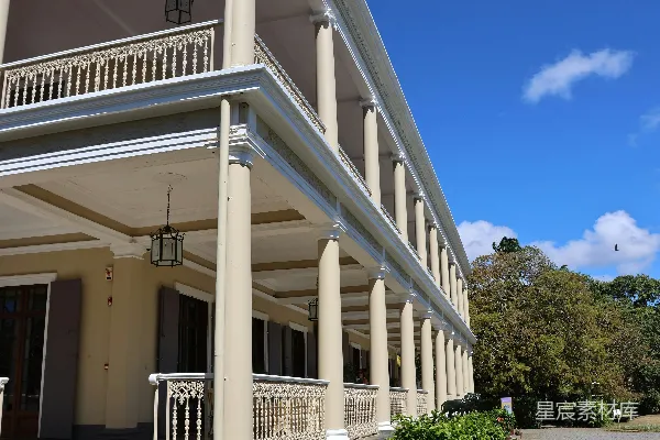 高清摄影 法式庄园：优雅的建筑与蓝天