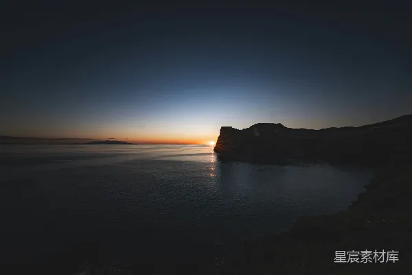 高清摄影 日落时分的海岸线