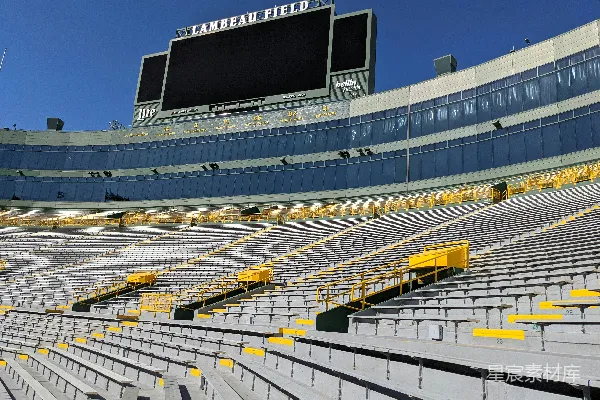 高清摄影 Lambeau Field 空旷的体育场