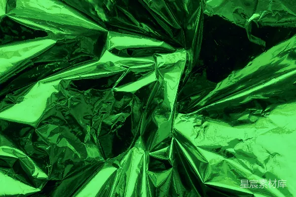 高清摄影 绿色褶皱金属背景