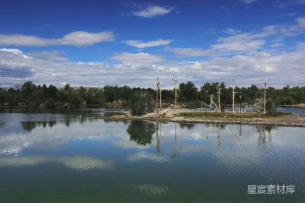 高清摄影 宁静湖畔的自然美景