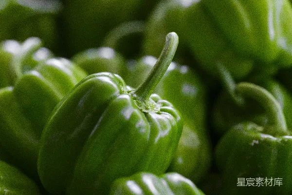 高清摄影 新鲜青椒特写