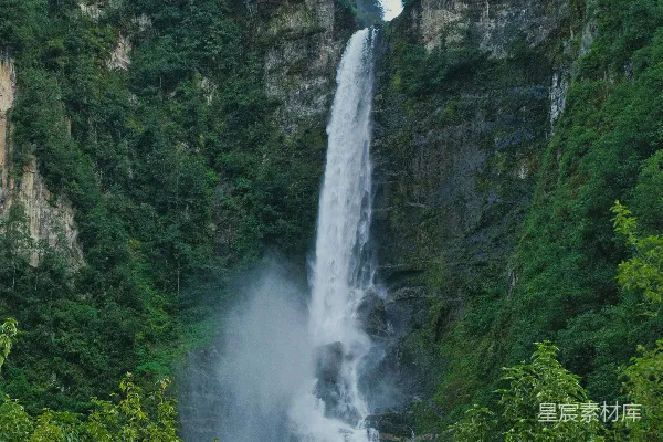 高清摄影 高山瀑布