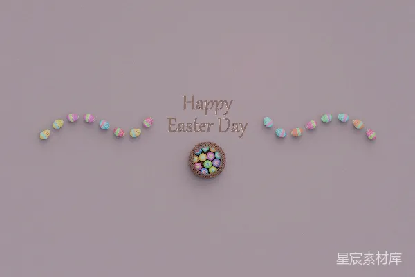 高清摄影 复活节彩蛋排列庆祝节日