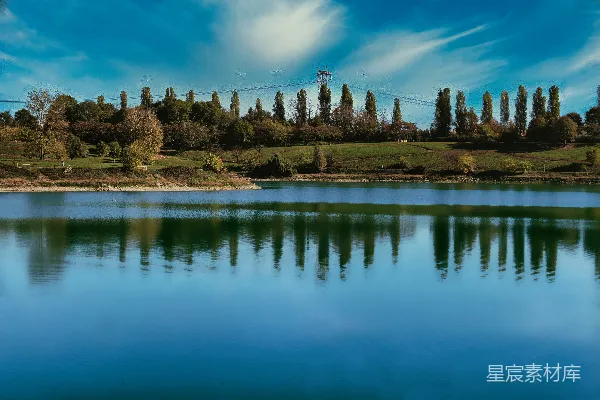 高清摄影 宁静的湖畔风景