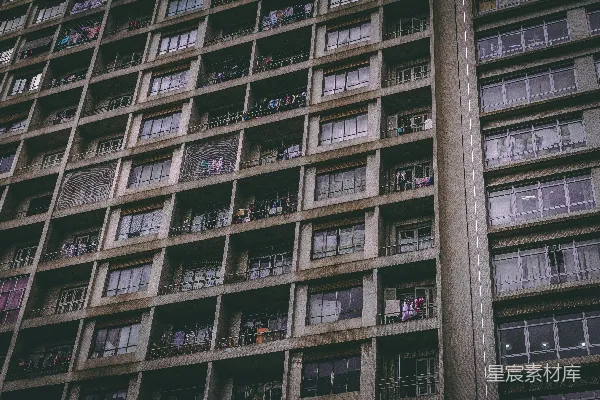 高清摄影 老旧住宅楼的日常生活