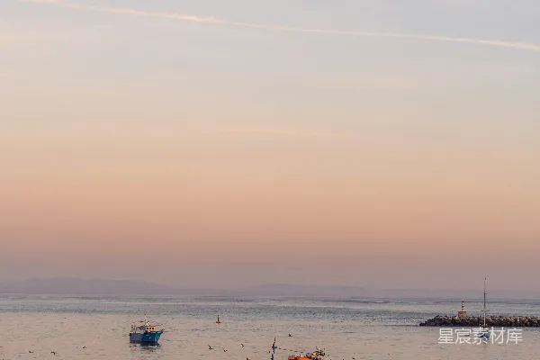 高清摄影 日落时分的宁静海景