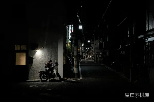 高清摄影 夜幕下的城市角落