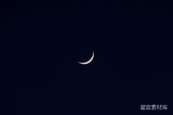 高清摄影 新月夜景