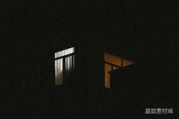 高清摄影 黑暗中的窗户剪影