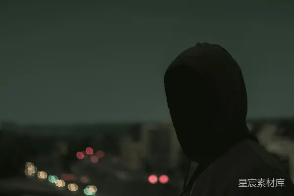 高清摄影 夜幕下的孤独身影