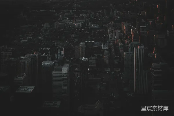 高清摄影 夕阳下的城市剪影