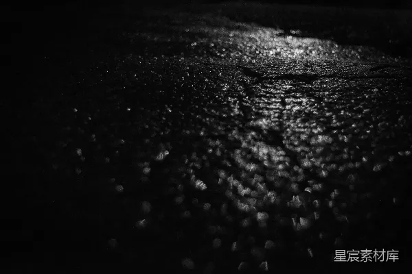 高清摄影 夜幕下的湿润地面