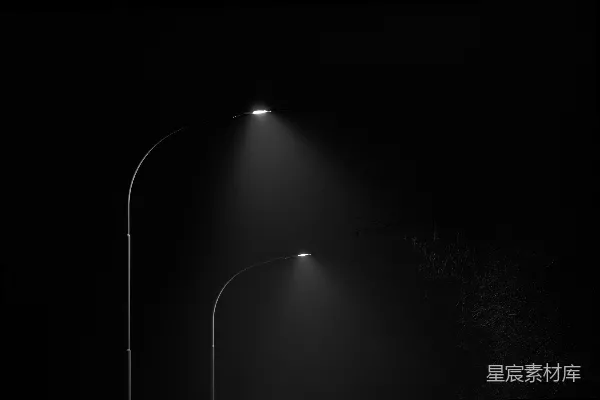 高清摄影 夜色中的路灯
