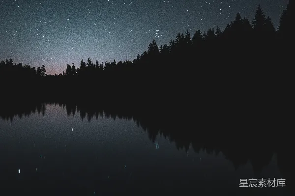 高清摄影 静谧的星夜湖畔