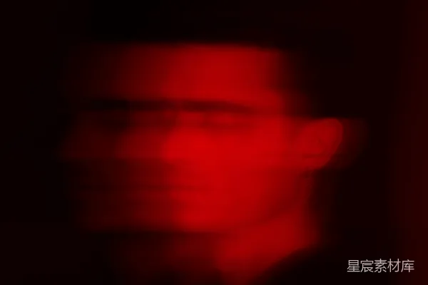 高清摄影 红色光影中的神秘肖像