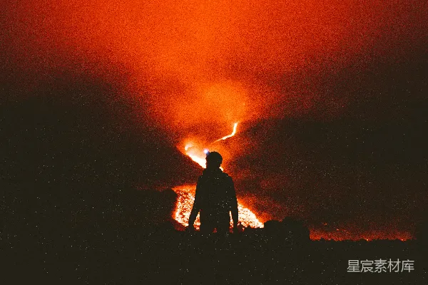 高清摄影 火山爆发之夜