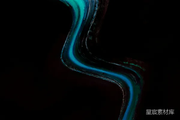高清摄影 流动的色彩：抽象波浪线条