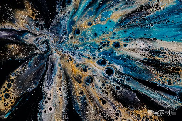 高清摄影 宇宙中的蓝金流淌