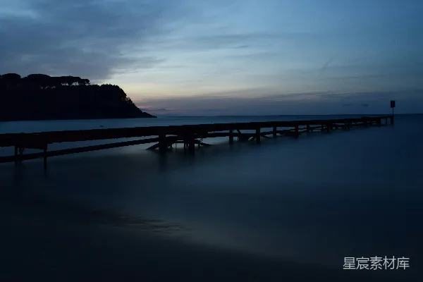 高清摄影 黄昏的码头