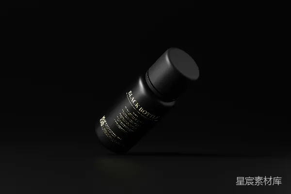 高清摄影 黑色瓶子展示设计