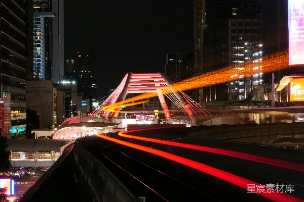 高清摄影 夜幕下的现代都市