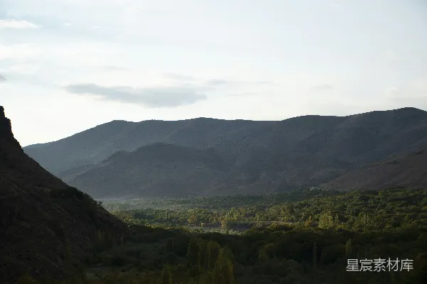 高清摄影 山峦与森林的宁静风光